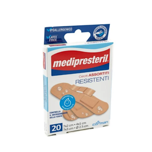 Cerotti assortiti medipresteril resistenti 20 pezzi