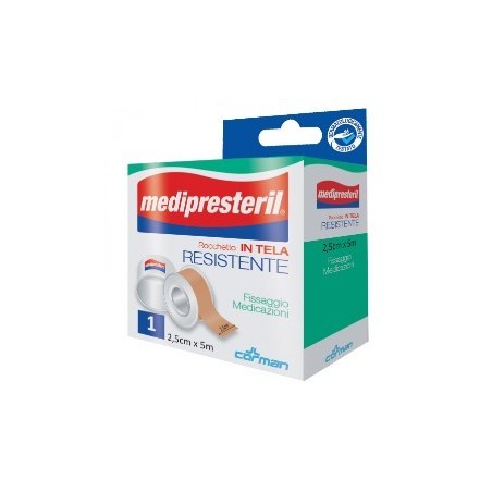 Cerotto in rocchetto medipresteril in tela resistente m5x1,25cm