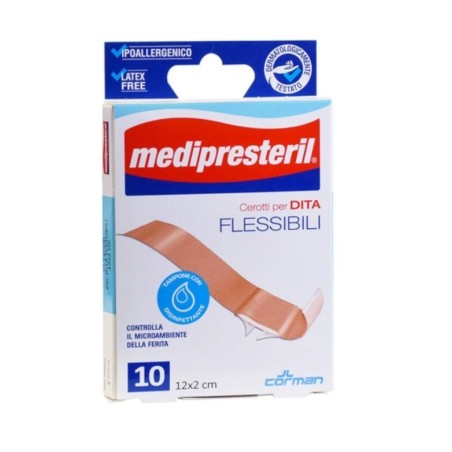 Cerotto per dita medipresteril flessibile 12x2cm 10 pezzi