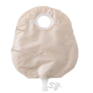 Natura+ sacca per urostomia con flangia tubicino di scaricosoft tap trasparente con telino di rivestimento lato cute tubicini di