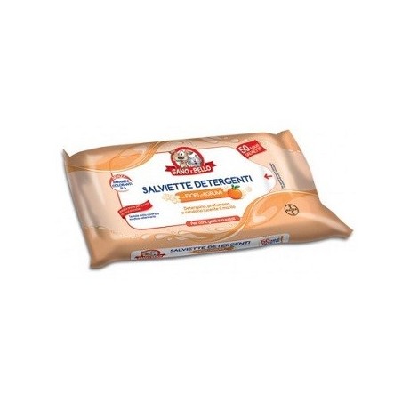 Sano e bello salviette detergenti ai fiori d'agrumi 50 pezzi