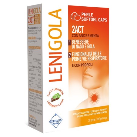 Lenigola 20 perle softgel caps liquirizia