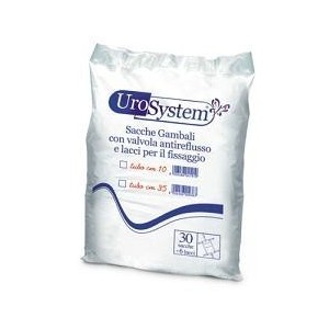 Sacca di drenaggio da gamba per incontinenza urosystem tubo10 cm 30 pezzi