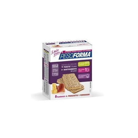 Pesoforma sandwich prosciutto/formaggio 4 pasti 8 pezzi x 25g