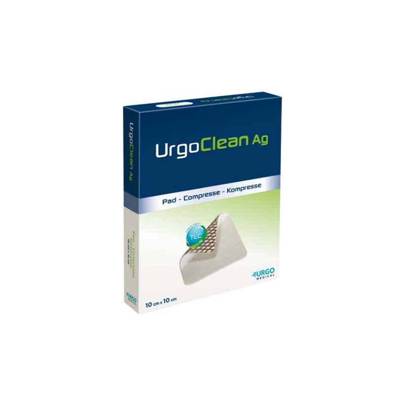 Medicazione tnt assorbente gelificante urgoclean ag/silver 10x10cm 10 pezzi