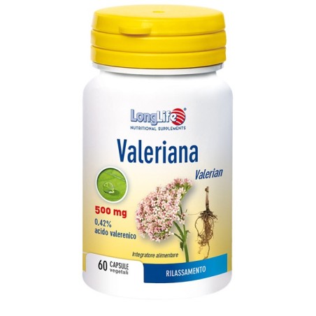 Longlife valeriana 60 capsule 500 mg Longlife valeriana 60 capsule 500 mg