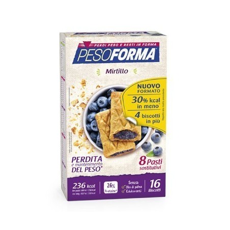 Pesoforma biscotti mirtilli 8 pasti 16 biscotti
