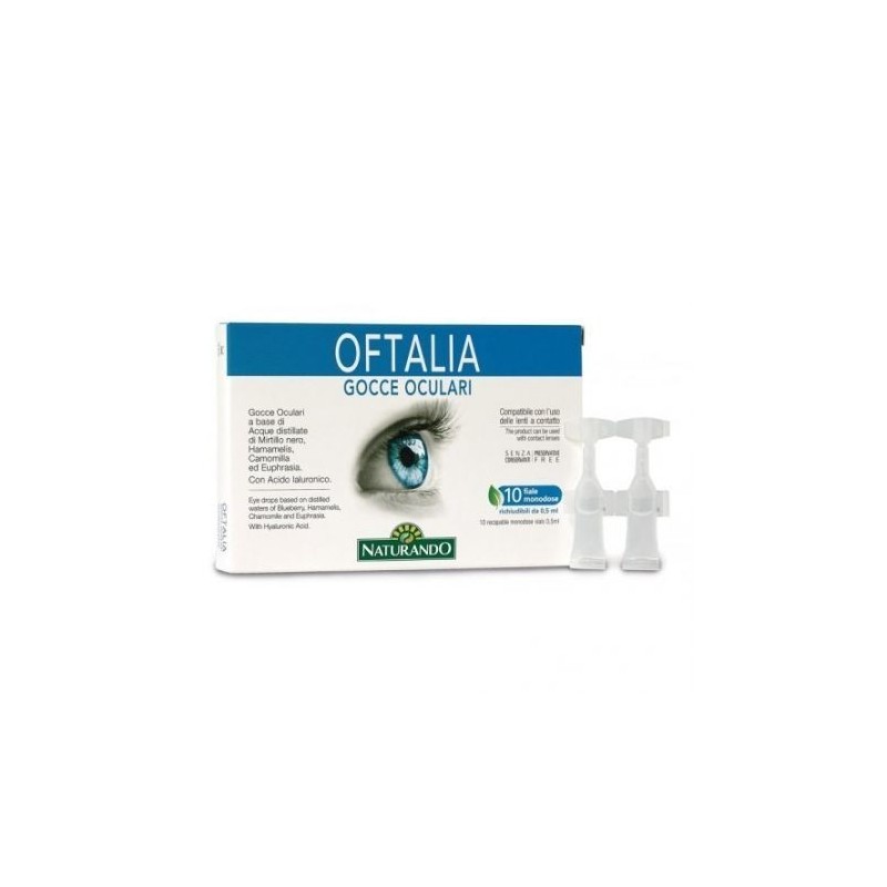 Gocce oculari monodose oftalia 2 strip da 5 fiale da 0,5 ml