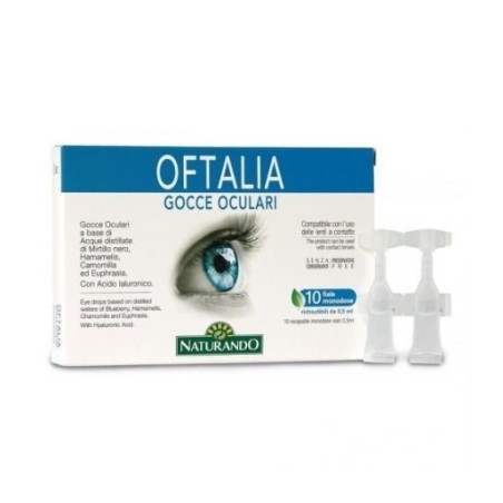 Gocce oculari monodose oftalia 2 strip da 5 fiale da 0,5 ml