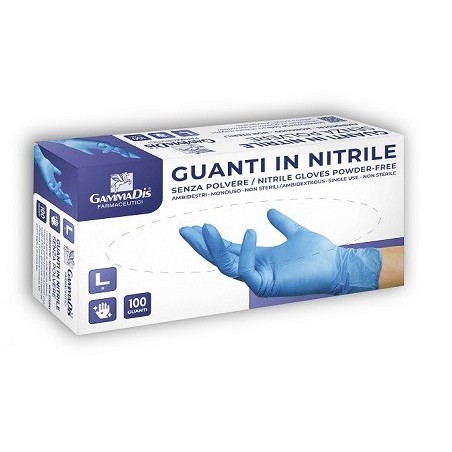 Guanti nitrile senza polvere medium 100 pezzi