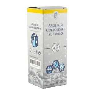 Argento colloidale supremo 20ppm certificato spray con contagocce + erogatore naso + erogatore gola + erogatore pelle