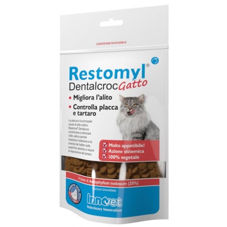 Restomyl dentalcroc gatto busta 60 g Restomyl dentalcroc gatto busta 60 g