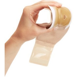 Hollister moderma flex ceraplus sacca aperta convessa soft maxi per ileostomia con finestra ritagliata 15-38 mm 30 pezzi