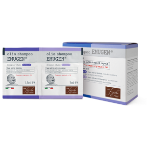 Fiocchi di riso emugen olio shampoo ultradelicato 10 bustineda 1,5 ml + 10 bustine da 3 ml