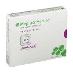 Medicazione in schiuma di poliuretano mepilex border flex 7,5x7,5 cm 5 pezzi