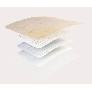 Medicazione in schiuma di poliuretano mepilex border flex 7,5x7,5 cm 5 pezzi