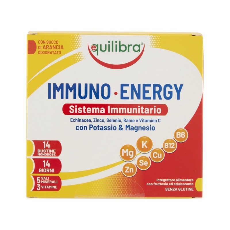 Immuno energy sistema immunitario potassio & magnesio 14 bustine monodose Immuno energy sistema immunitario potassio & magnesio 14 bustine monodose