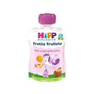 Hipp bio frutta frullata unicorno mela prugna gialla pesca 90 g