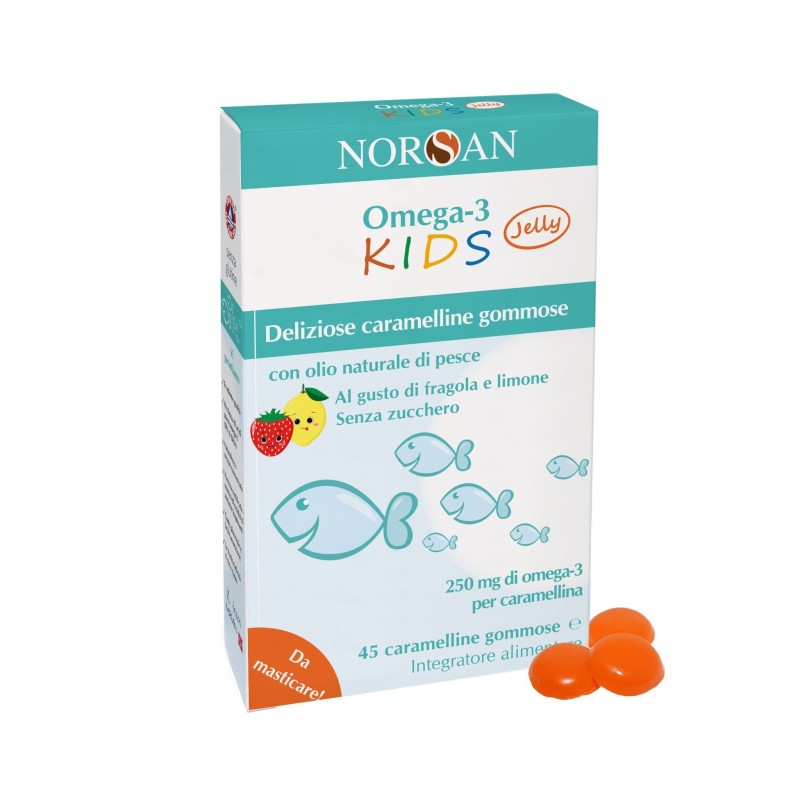 Norsan omega 3 kids 45 caramelline gommose