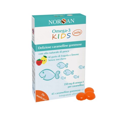 Norsan omega 3 kids 45 caramelline gommose