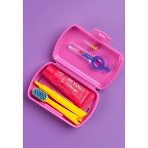 Curaprox travel set pink