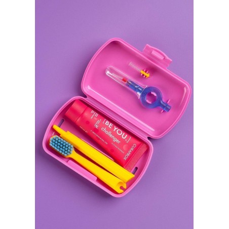 Curaprox travel set pink