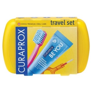 Curaprox travel set yellow