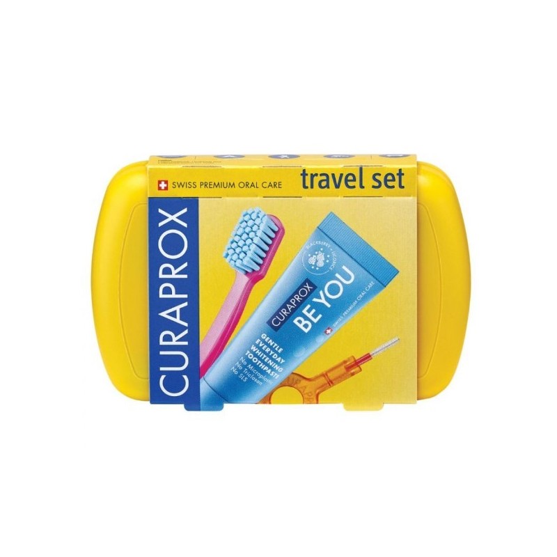 Curaprox travel set yellow