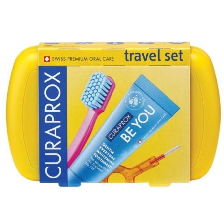 Curaprox travel set yellow