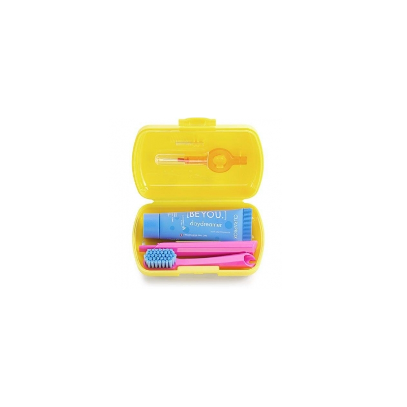 Curaprox travel set yellow