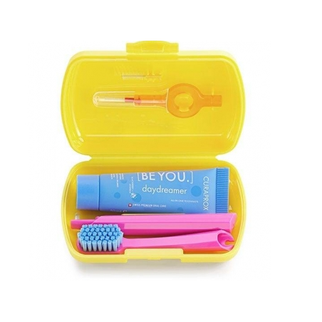 Curaprox travel set yellow
