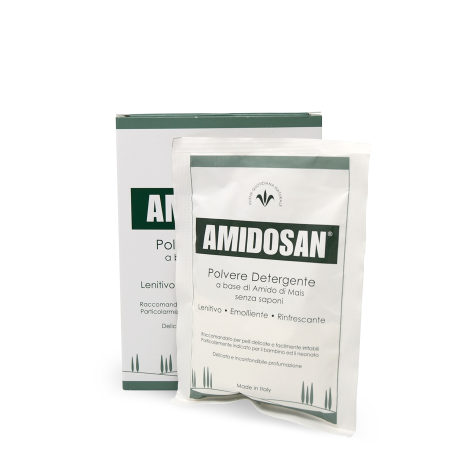Amidosan polvere detergente lenitiva emolliente rinfrescante14 buste 40 g