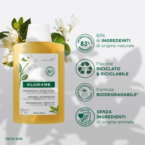 Les polysianes nutri repair sun exposed hair shampoo con tamanu e monoi 200 ml