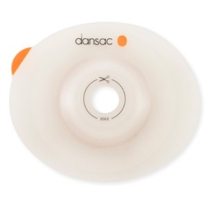 Placca per stomia addominale dansac novalife tre 2 placca convessa soft 15-52 mm flangia 70 mm ritagliabile 5 pezzi