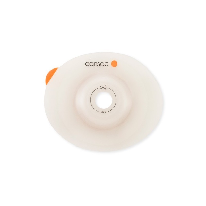 Placca per stomia addominale dansac novalife tre 2 placca convessa soft 15-52 mm flangia 70 mm ritagliabile 5 pezzi