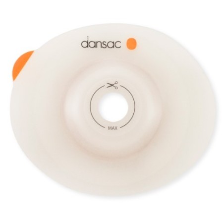Placca per stomia addominale dansac novalife tre 2 placca convessa soft 15-52 mm flangia 70 mm ritagliabile 5 pezzi