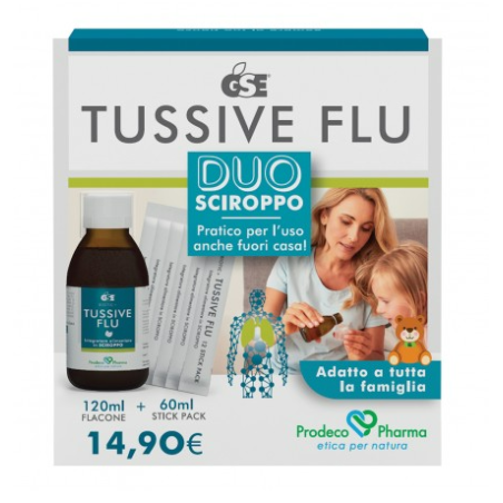Gse tussive flu duo flacone+6 stick pack monodose