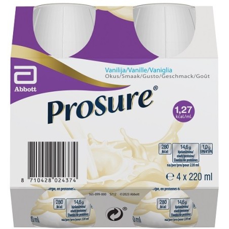 Prosure vanilla 4 bottiglie da 220 ml Prosure vanilla 4 bottiglie da 220 ml