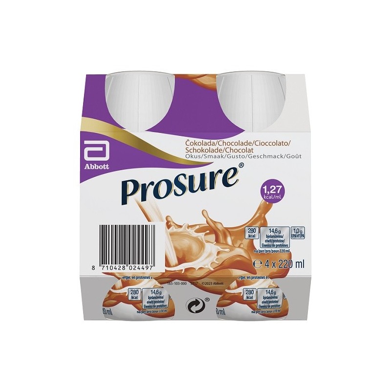 Prosure chocolate 4 bottiglie da 220 ml