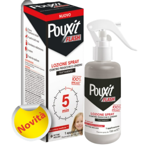 Pouxit flash vegetal lozione pidocchi e lendini 100 ml con pettine
