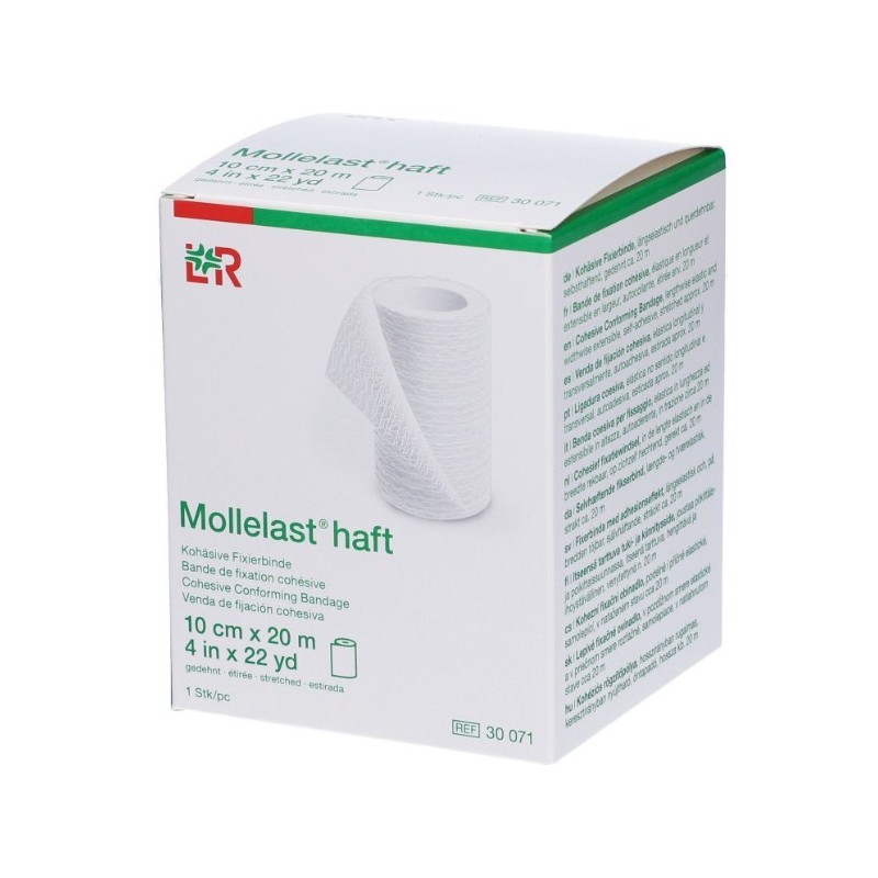 Benda bielastica autoadesiva mollelast haft cm10x20mt 1 pezzo