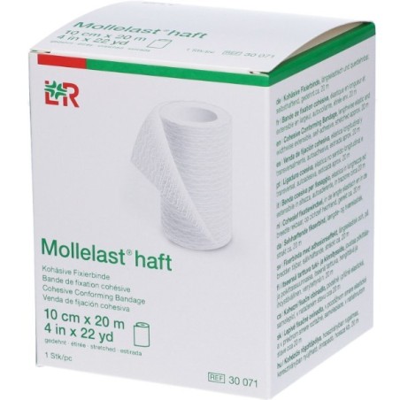 Benda bielastica autoadesiva mollelast haft cm10x20mt 1 pezzo
