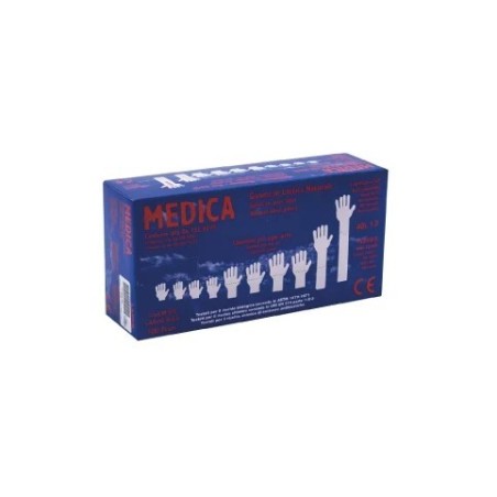 Guanti lattice con polvere medium 100 pezzi