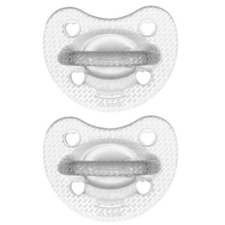 Chicco gommotto silicone crystal 6-16 mesi 2 pezzi