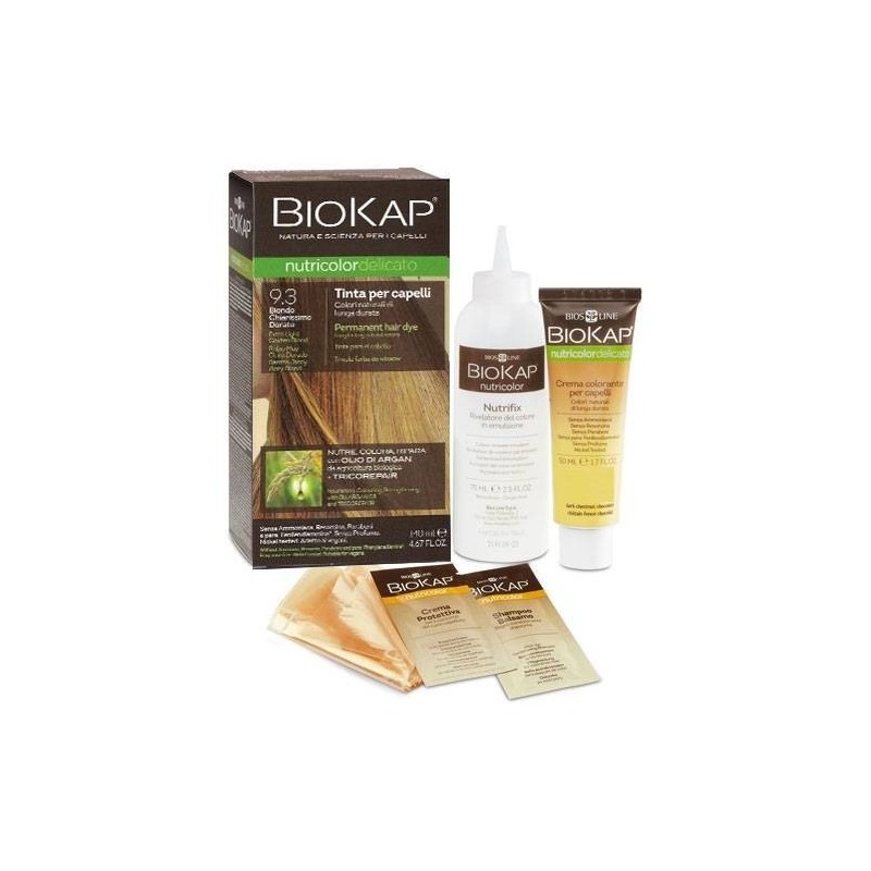 Biokap nutricolor delicato 9,3 new biondo chiarissimo doratotinta 140 ml