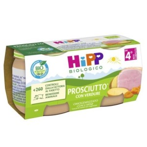 Hipp bio omogeneizzato prosciutto con verdure 2 pezzi da 80g