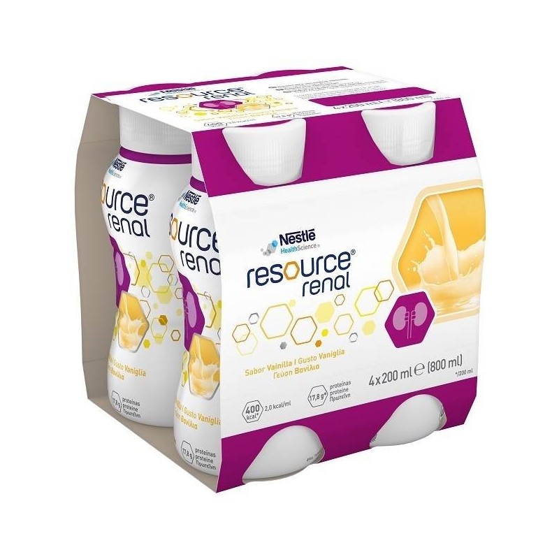 Resource renal vaniglia 4 bottigliette da 200 ml