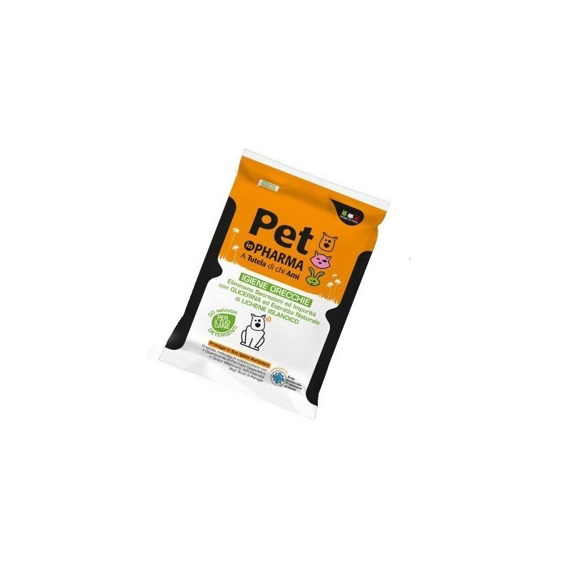 Pet in pharma salviettine orecchie cane 30 pezzi