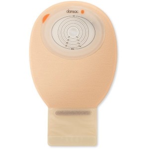 Dansac novalife tre 1 sacca aperta opaca piana maxi per ileostomia con finestra ritagliabile 15-70x90 mm 550 ml 10 pezzi