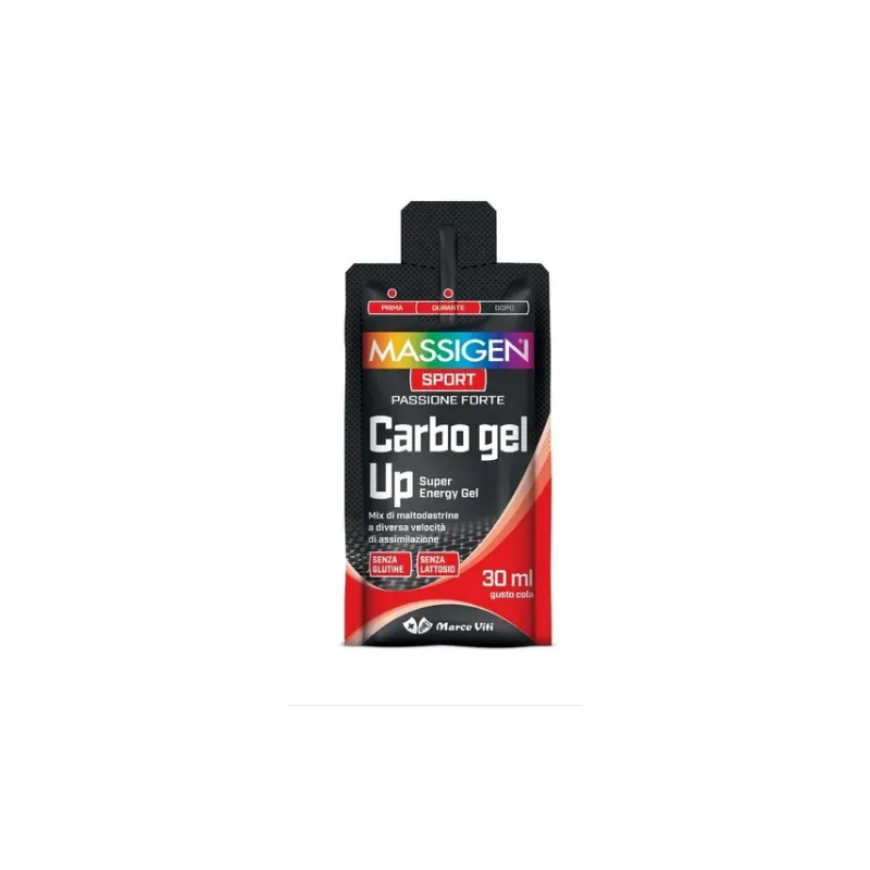 Massigen sport carbo gel up 30 pezzi da 30 ml Massigen sport carbo gel up 30 pezzi da 30 ml